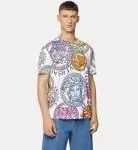 t-shirt young versace imprime medusa 1f00404 5w000